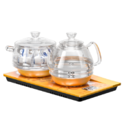 京东百亿补贴：金灶（KAMJOVE） 涌泉式底部全自动上水电热水壶 茶具H9 香槟金 20x37cm