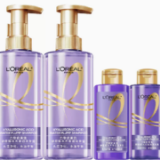 88VIP！L'OREAL PARIS  巴黎欧莱雅 紫安瓶玻尿酸水光洗发水 440ml*2（赠 同款洗发水 100ml+洗发乳 100ml）