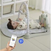 BEIE 贝易 婴儿健身架 猪猪开饭-迷雾紫-附电池