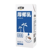 欢乐家植物蛋白饮料厚椰乳1L*1盒椰奶生椰拿铁伴侣