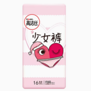 20点！kotex 高洁丝 少女裤型卫生巾 16条装