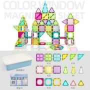 NUKied 纽奇 彩窗磁力片+收纳箱 80pc
