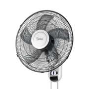 美的（Midea）五叶大风量壁扇家用空气通风电风扇节能低噪风扇商用款金属外壳广角摇头风扇 FWA40YA