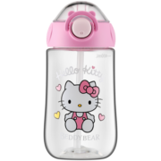 杯具熊（BEDDYBEAR） 儿童水杯tritan材幼儿园学生鸭嘴杯宝宝夏季户外便携学饮杯400ml 鸭嘴吸管杯-爱心kitty
