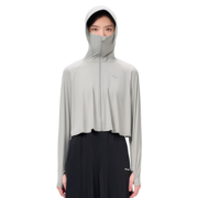 伯希和小光盾防晒衣女防紫外线冰丝凉感防晒服披肩外套12321222冰河灰M