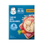 Gerber 嘉宝 谷物高钙高蛋白粥米198g 牛肉胡萝卜番茄