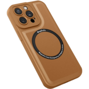 紫枚 苹果14/Pro手机壳全包防摔保护壳简约素皮纹磁吸壳iPhone13/Promax手机套 棕色 苹果11pro