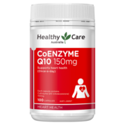 healthy care 辅酶q10胶囊 高浓缩辅酶软胶囊 父亲节礼物 中老年保护心脏大脑活力 150mg*100粒 2瓶装