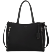 TUMI/途明【春夏新品】Voyageur系列休闲百搭女士大号手提托特包 黑色拼灰色/0196604DGM