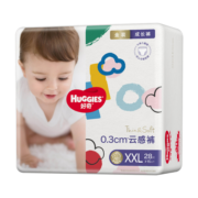 好奇（Huggies）金装拉拉裤婴儿尿不湿超薄成长裤新生儿宝宝瞬吸干爽学步裤 XXL28片（15kg以上）