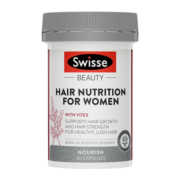 Swisse斯维诗 女士养发胶囊 60粒/瓶 含生物素锌圣洁莓 滋养秀发 强韧发根 毛囊健康 澳洲进口 迪丽热巴同款
