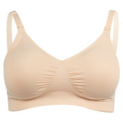 美德乐（Medela）哺乳文胸产后喂奶孕妇内衣单层前开扣轻盈款 奶油色 XL