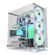 Tt（Thermaltake）Core P3 TG Pro 白色 机箱水冷电脑主机（支持E-ATX/可壁挂/开放式/电竞水冷/弹性安装）