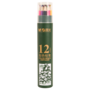 晨光(M&G)文具12色油性彩色铅笔 学生美术绘画填色 六角杆绿筒装 老师推荐 开学用品AWP34309中考考试礼物
