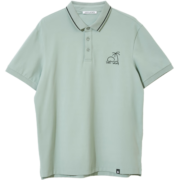 杰克·琼斯（JACK&JONES）春夏百搭简约亲肤时尚潮流刺绣短袖翻领polo衫男士223106027 C63薄荷绿预售5月31日前发货 M
