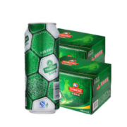 PLUS会员：青岛啤酒　足球罐啤酒　500ml*12听＊４箱（再送大白鲨330ml*24听）
