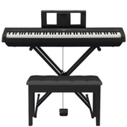 雅马哈（YAMAHA）P45 电钢琴 88键重锤键盘 数码电子钢琴全套配件+X型支架