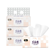 C&S 洁柔 抽纸一提3包100抽3层