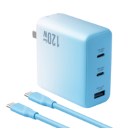 京选京东自有品牌 氮化镓充电器120W快充套装通用苹果14/13手机华为小米笔记本平板电脑配数据线