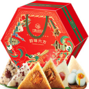 限地区：集味轩 粽子礼盒 嘉兴特产猪肉排骨蜜枣粽礼盒1660g*2件