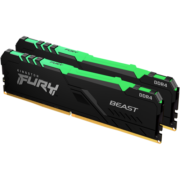 金士顿 (Kingston) FURY 16GB(8G×2)套装 DDR4 2666 台式机内存条 Beast野兽系列 RGB灯条 骇客神条