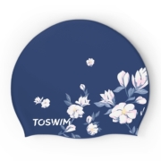 泳镜侠推荐！TOSWIM游泳帽女防水不勒头长发加大头围时尚印花色