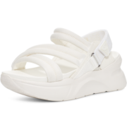 UGG 2022夏季新款女士凉鞋厚底魔术贴LOGO款休闲时尚凉鞋 1125101 WHT | 白色 38