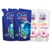 京喜特价、概率券：清扬（CLEAR）洗发露 净爽去屑樱花持久留香200g*2袋+活力运动薄荷200g*2袋（共4袋）