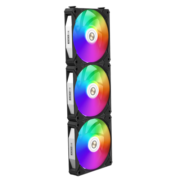 奥斯艾（ALSEYE）i12B-K3 积木风扇电脑主机机箱散热低躁音 12cm PWM智能温控 ARGB（正叶）黑色套装