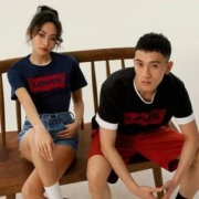 Levi's 李维斯 2023春夏情侣款LOGO印花纯棉短袖T恤17783-0197