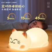 雷士照明 LED拍拍小夜灯 呼噜猫 1.5W 三色定时