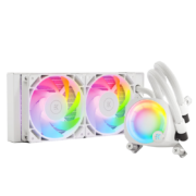 PLUS会员：毅凯火力 (ekwb) EK AIO 240 Lux D-RGB 白色一体式CPU水冷散热器 240MM水排 ARGB彩屏灯效