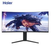 Haier 海尔 HT-R34D2V3C 34英寸带鱼屏VA显示器（3440*1440、144Hz、1ms、1500R）