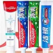 京喜特价app：Colgate 高露洁 牙膏家庭套装（洁银140g+小苏打90g+冰爽龙井120g+冰爽薄荷120g）*4件