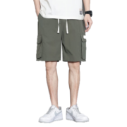 乔智森（QZSEN）夏季新款薄款透气大码五分裤男时尚百搭运动休闲短裤 黑色 M