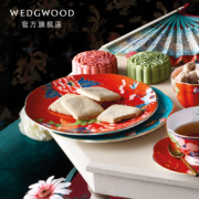 Wedgwood 玮致活 嫣红牡丹系列 21cm骨瓷餐盘四件组 40032137