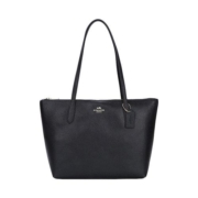 美国直邮COACH蔻驰20冬款中号女士PVC配皮单肩手提拉链托特包4455