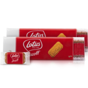 和情（LOTUS）比利时原装进口缤咖时焦糖饼干312.5g*2办公室下午茶独立装100片