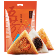 再降价：五芳斋  嘉兴粽子 肉粽+蛋黄粽+豆沙粽五芳佳味礼袋1000g