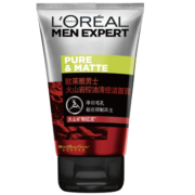欧莱雅（LOREAL）男士洗面奶控油清痘深层清洁磨砂抗黑头角质氨基酸洁面乳男青少年 火山岩洁面膏100ml+50mlx2