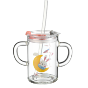 京东百亿补贴：富光 FGB200300300 玻璃牛奶杯 300ml 粉色小兔子
