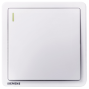 西门子（SIEMENS） 致典系列雅白色开关插座面板电源墙壁插座  家用墙壁暗装86型 单开单控带荧光