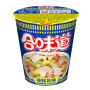 合味道 日清方便面 整箱杯装方便面 豚骨浓汤海鲜香辣牛肉方便速食汤面 合味道杯装海鲜风味*12杯