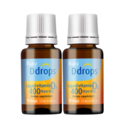 Ddrops滴卓思 维生素D3滴剂400IU  钙吸收营养搭档 2.5ML*2瓶DD小滴瓶 宝宝VD3 15天-1岁