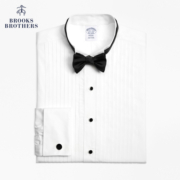 Brooks Brothers/布克兄弟男士新款美式经典白色长袖正装衬衫