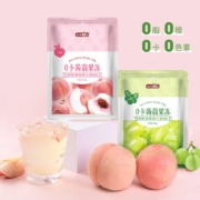 概率券：盐津铺子 蒟蒻果冻0糖0卡0脂零食吸吸冻果冻 尝鲜装白桃味160g