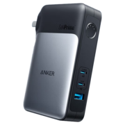 Anker 安克65W 氮化镓充电器头PD快充头充电宝便携移动电源大容量10000毫安二合一适苹果华为笔记本电脑 【充电器+充电宝】65W三口丨10000毫安丨黑色