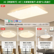 NVC Lighting 雷士照明 欣韵 A3 两室两厅 语音智控客厅+卧室*2+风扇灯