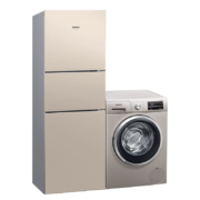 618预售：SIEMENS 西门子 271升+10kg变频滚筒 冰洗套装KG28NV230C+WM12P2692W（浅金色）