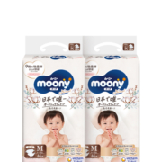 【自营】日本Natural moony腰贴型纸尿裤M46片*2 婴儿尿不湿尿片